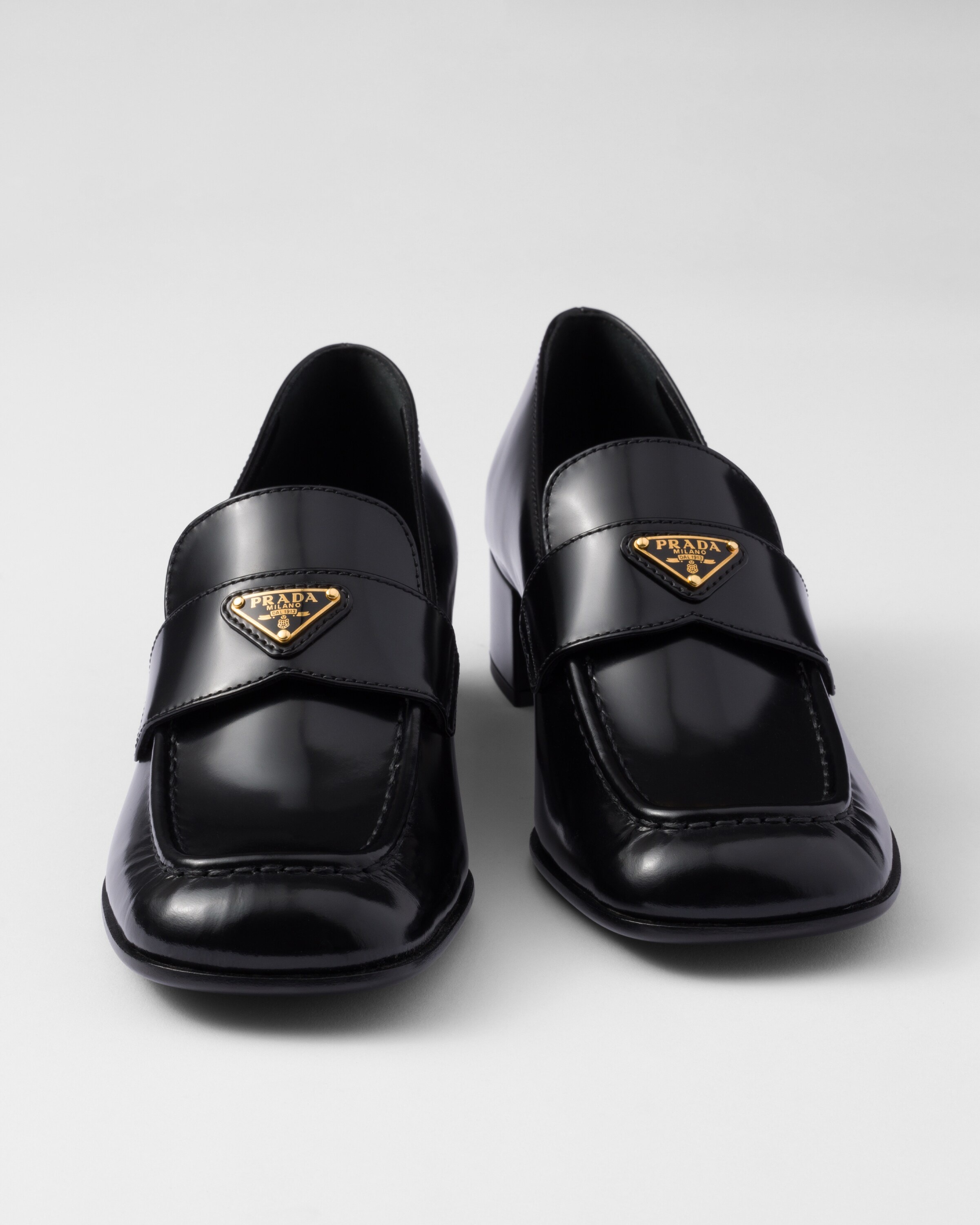 Brushed leather loafers - 5