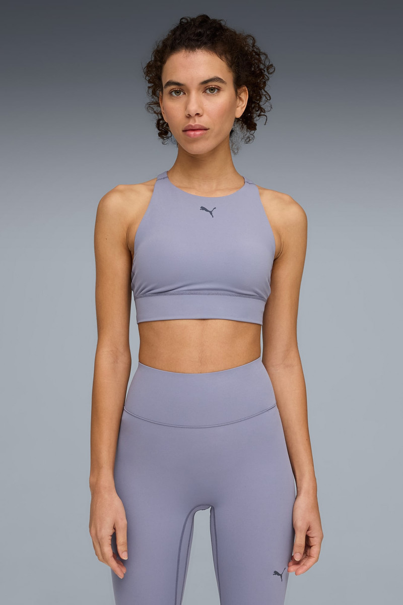 PUMA Shapeluxe High Neck Women's Moisture Wicking, Mid Impact Sports Bra outlook