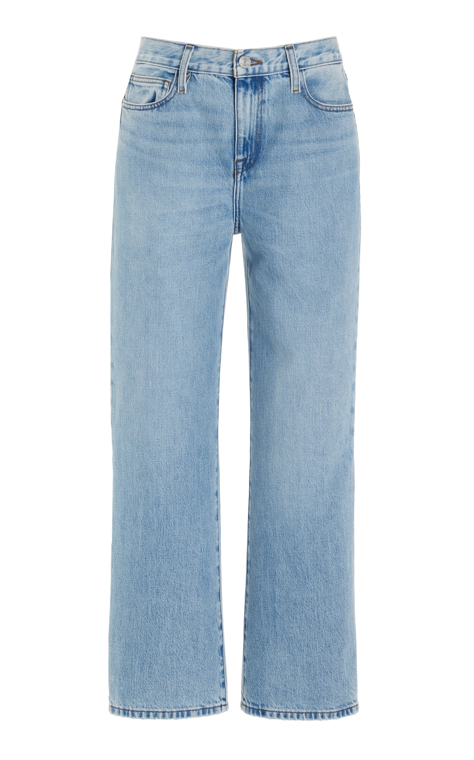 Le Jane Rigid High-Rise Cropped Straight-Leg Jeans blue - 1