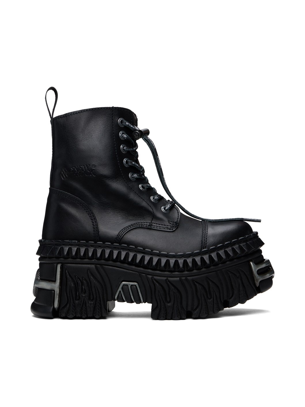 Black New Rock Edition Combat Boots - 1