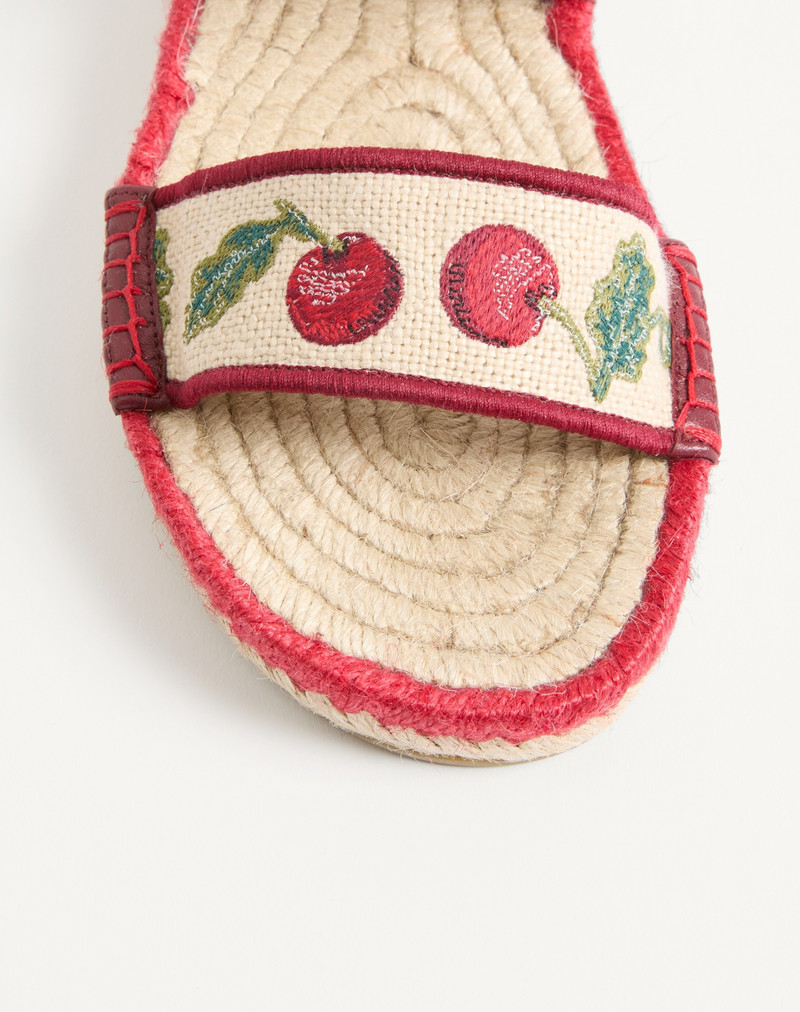 Valentino BRIBRI SANDAL WITH CHERRYFIC EMBROIDERY outlook