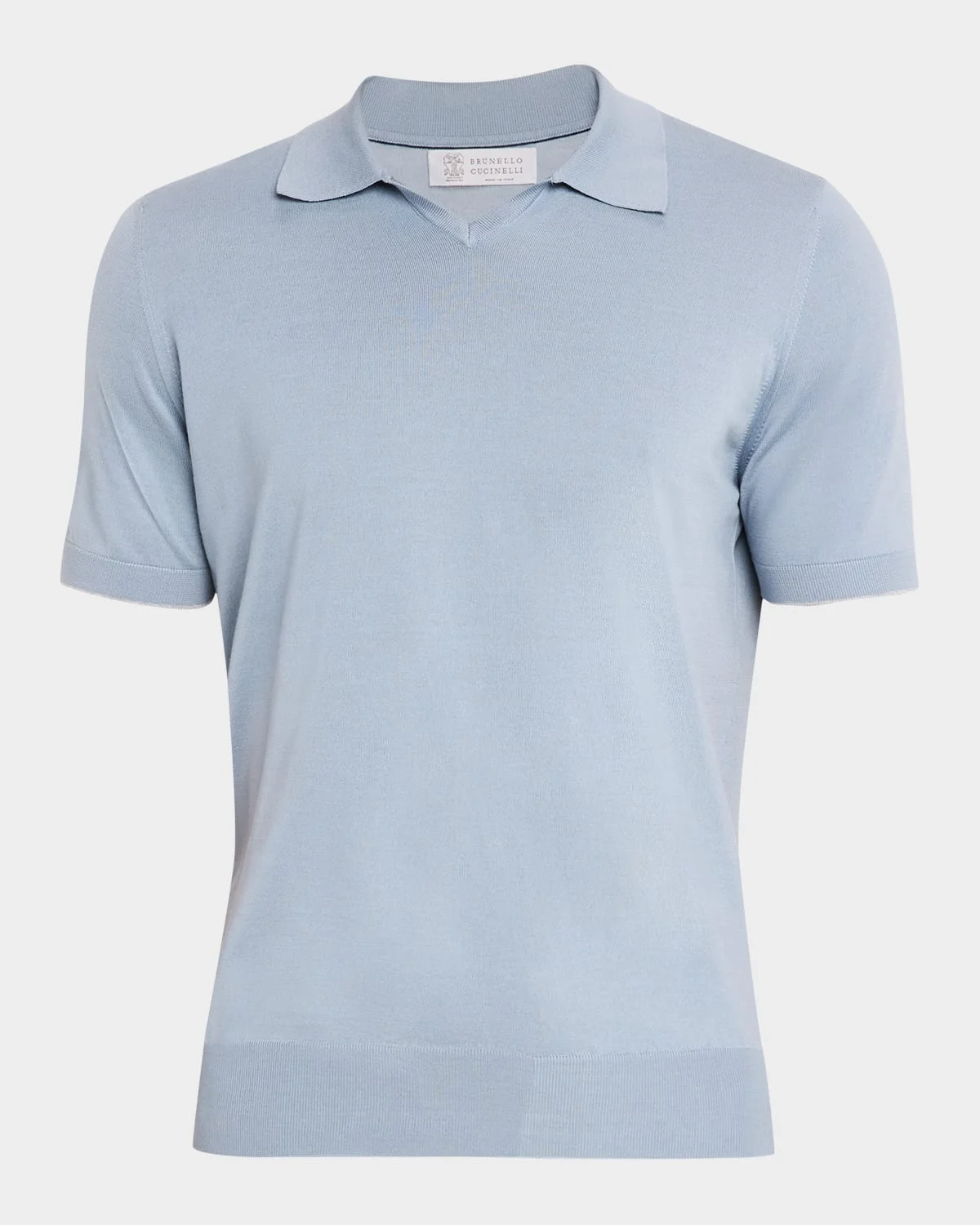 Men's Cotton Johnny Collar Polo Sweater - 1