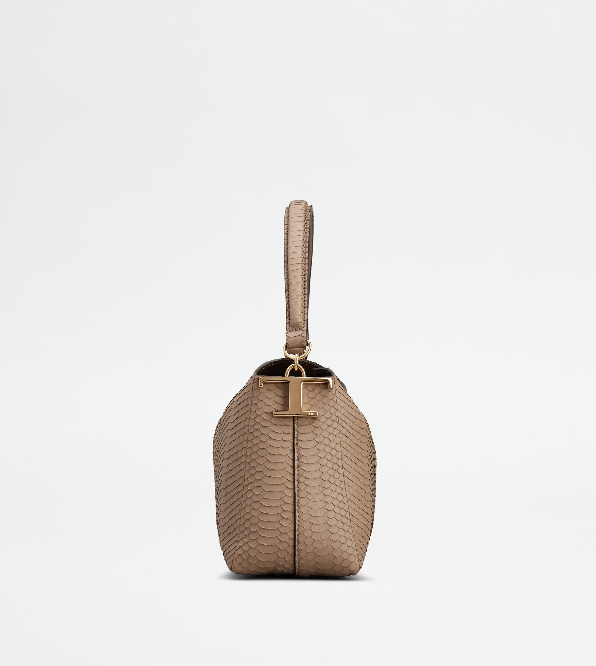 TOD'S T CASE SHOULDER BAG IN REPTILE MINI - BEIGE - 2