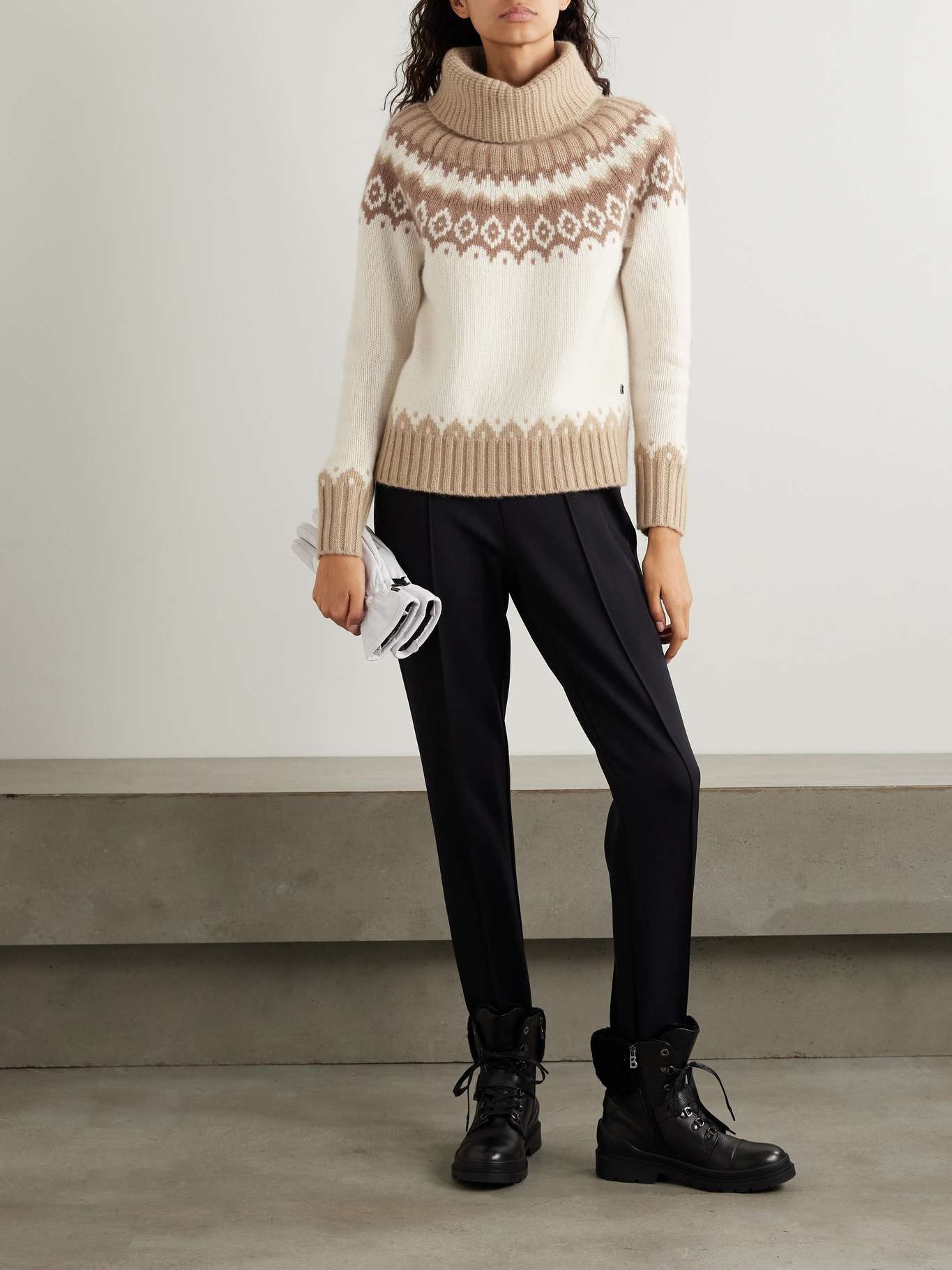 Ingrid Fair Isle cashmere turtleneck sweater - 2