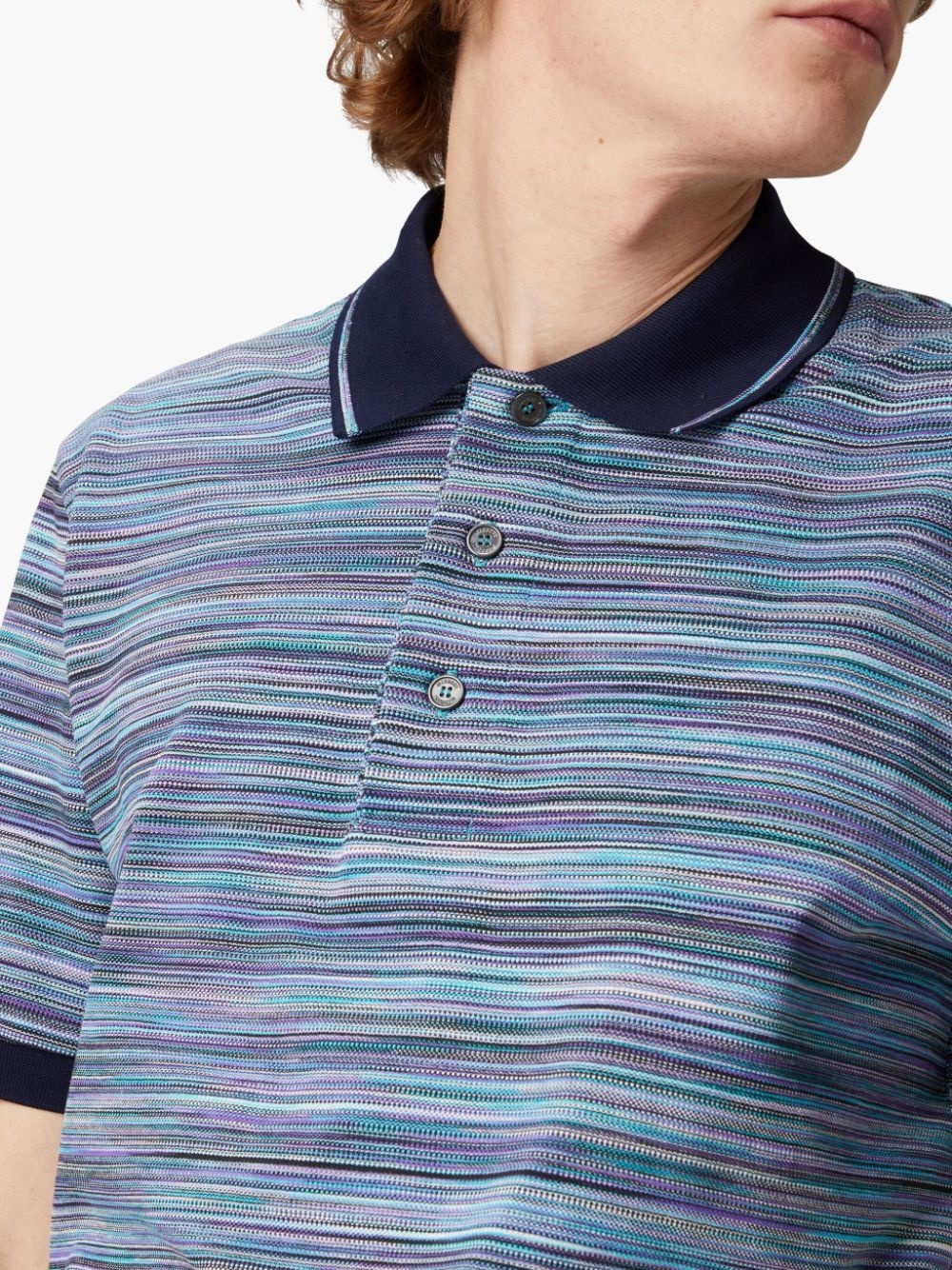 slub cotton polo shirt - 5