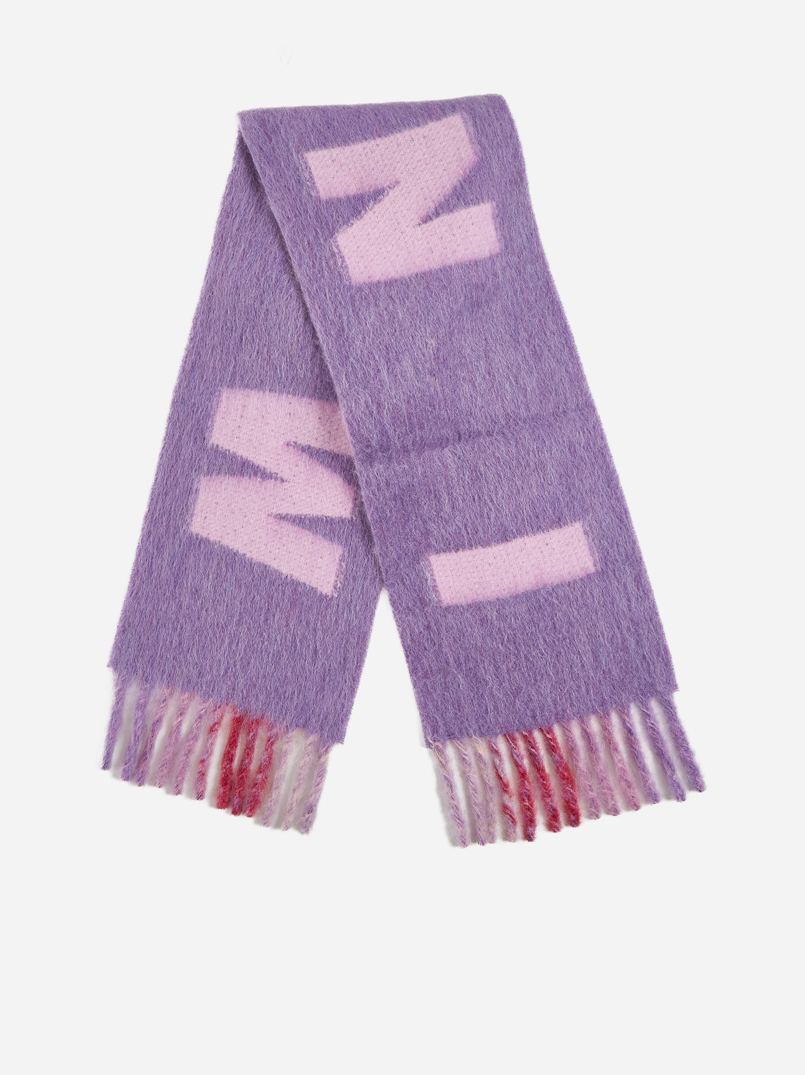 Logo wool-blend scarf - 3