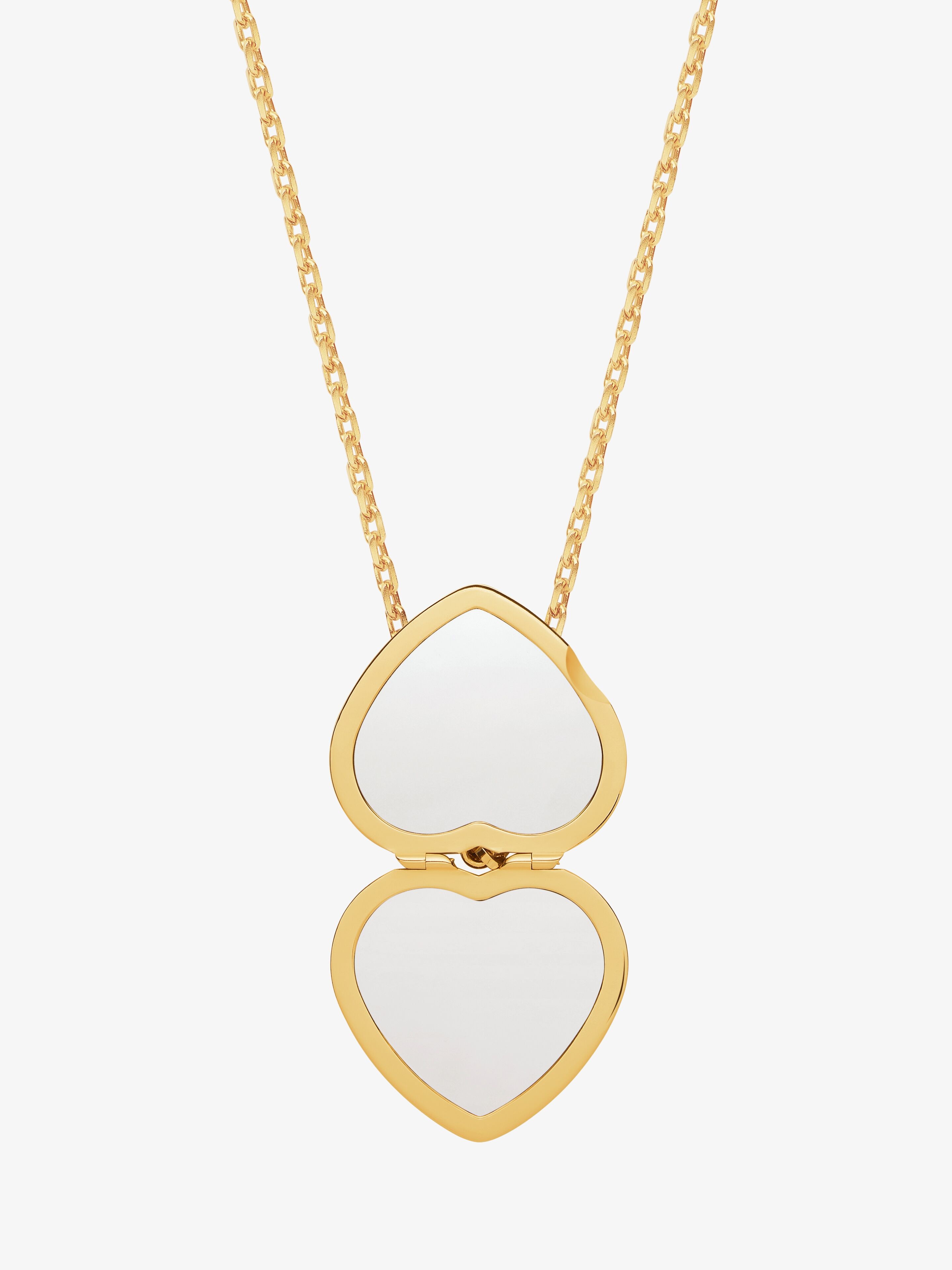 HEART MIRROR NECKLACE IN METAL AND ENAMEL - 4