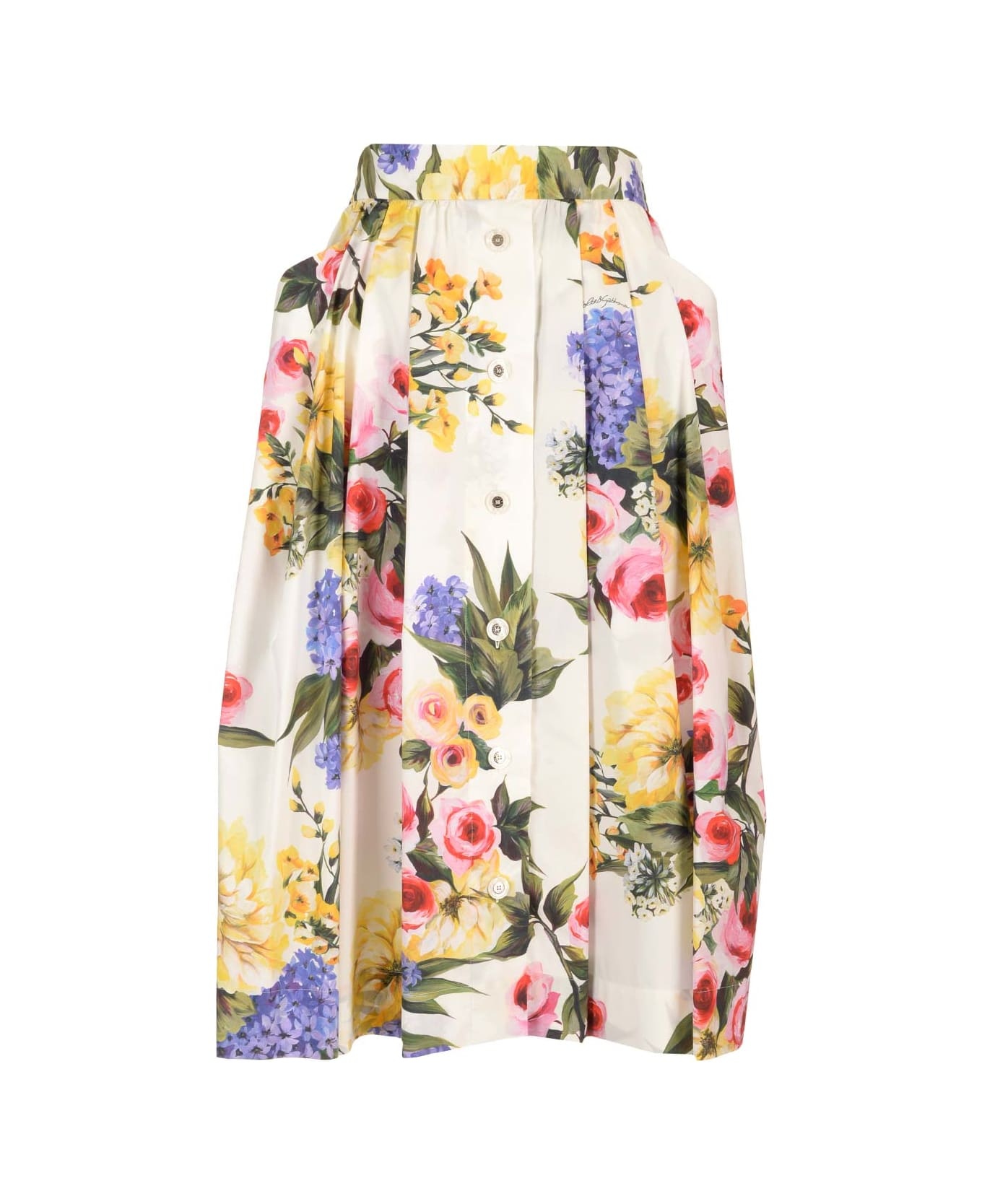 Floral Print Skirt - 1