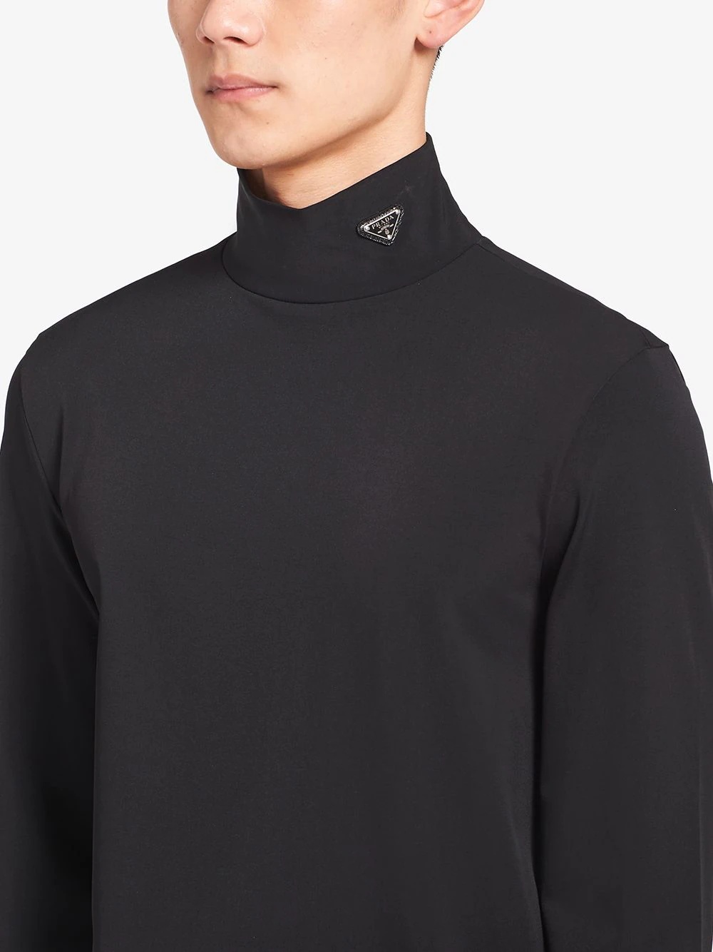 technical jersey roll-neck jumper - 5