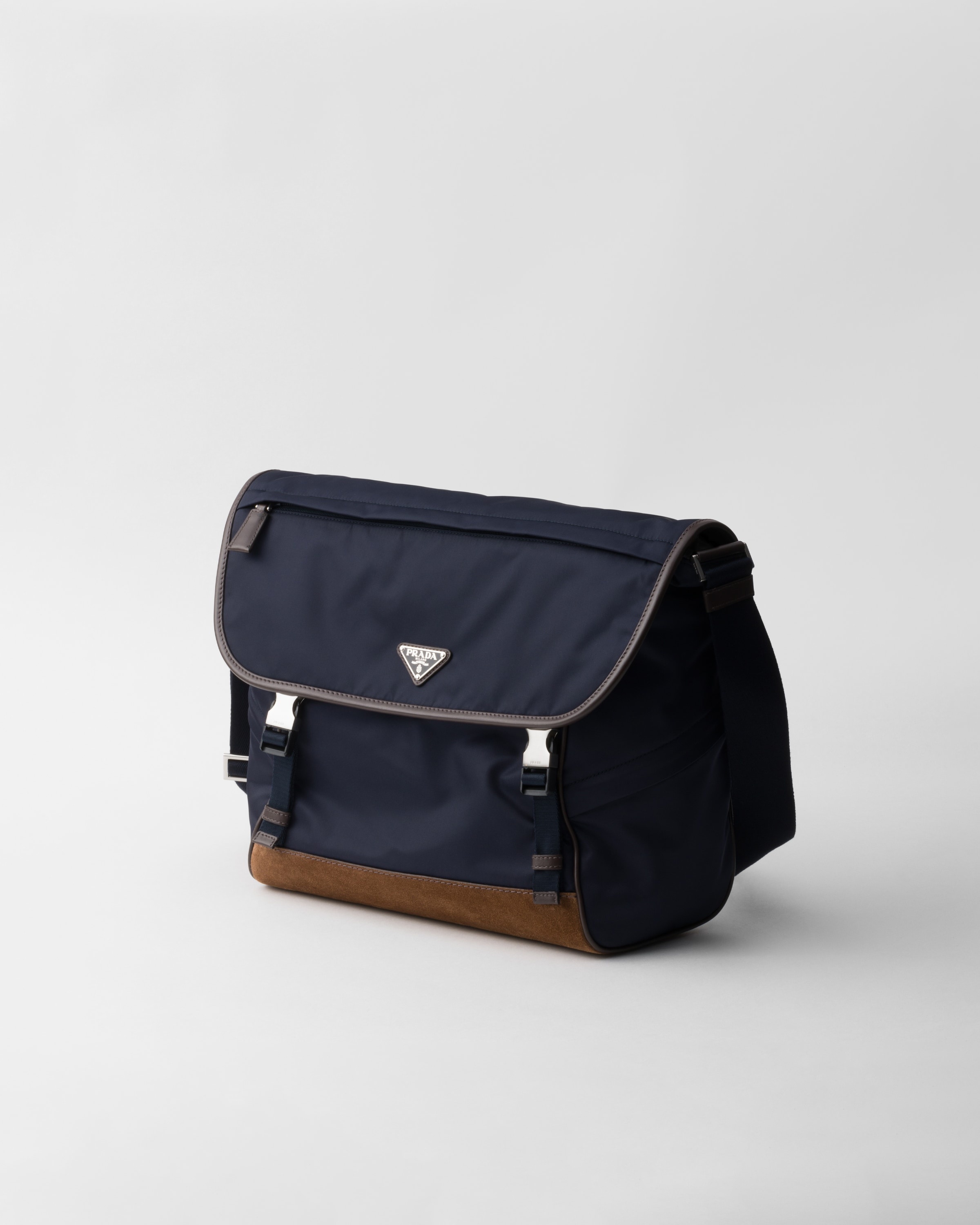 Small Re-Nylon and leather shoulder bag - 3