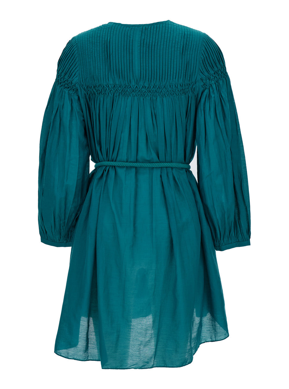 Isabel Marant Etoile Women Blue 'Adeliani' Belted Mini Dress In Cotton Blend Woman - 2