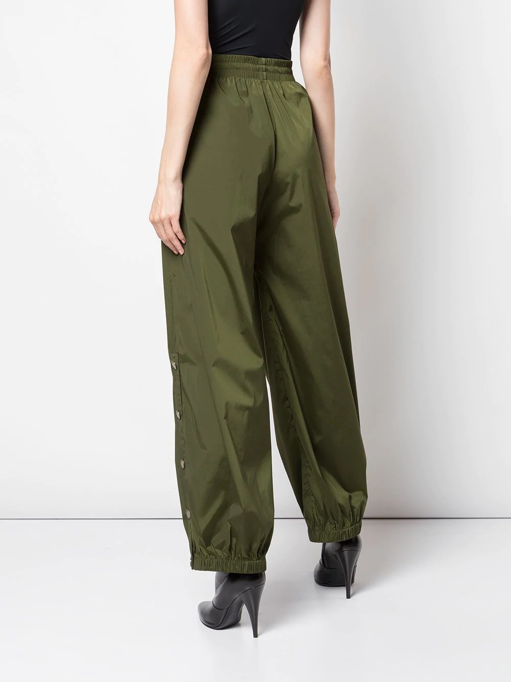 snaps detail parachute trousers - 4