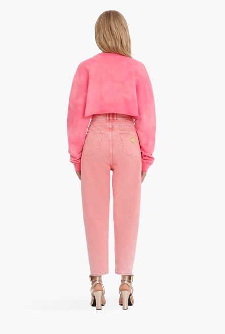 Pink denim boyfriend jeans - 3
