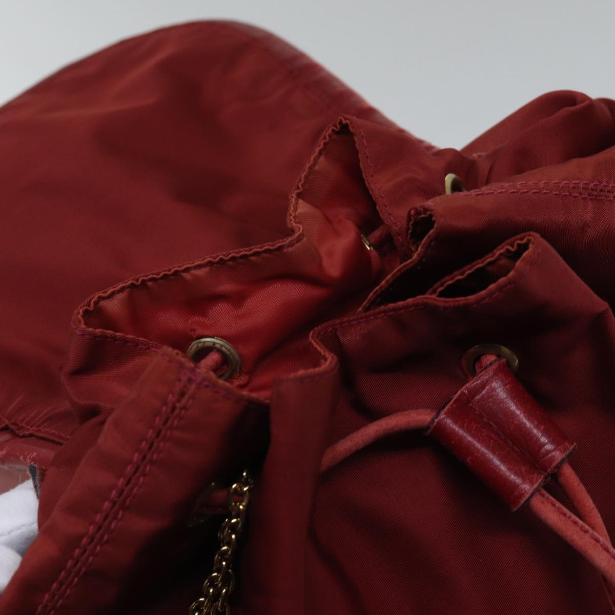 CELINE Backpack Nylon Red Gold - 16