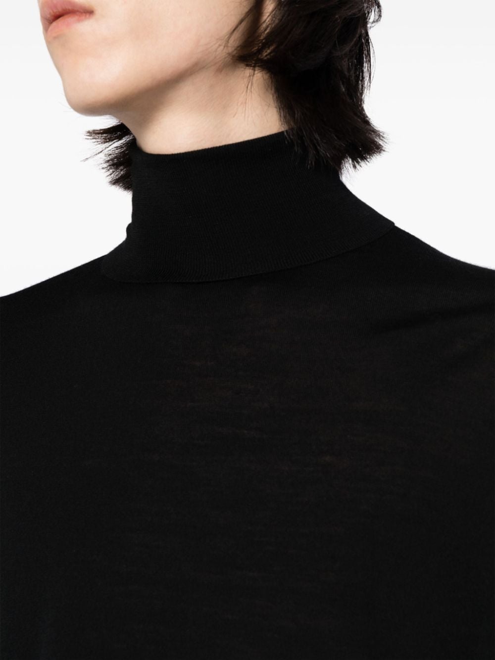 roll-neck wool jumper - 5