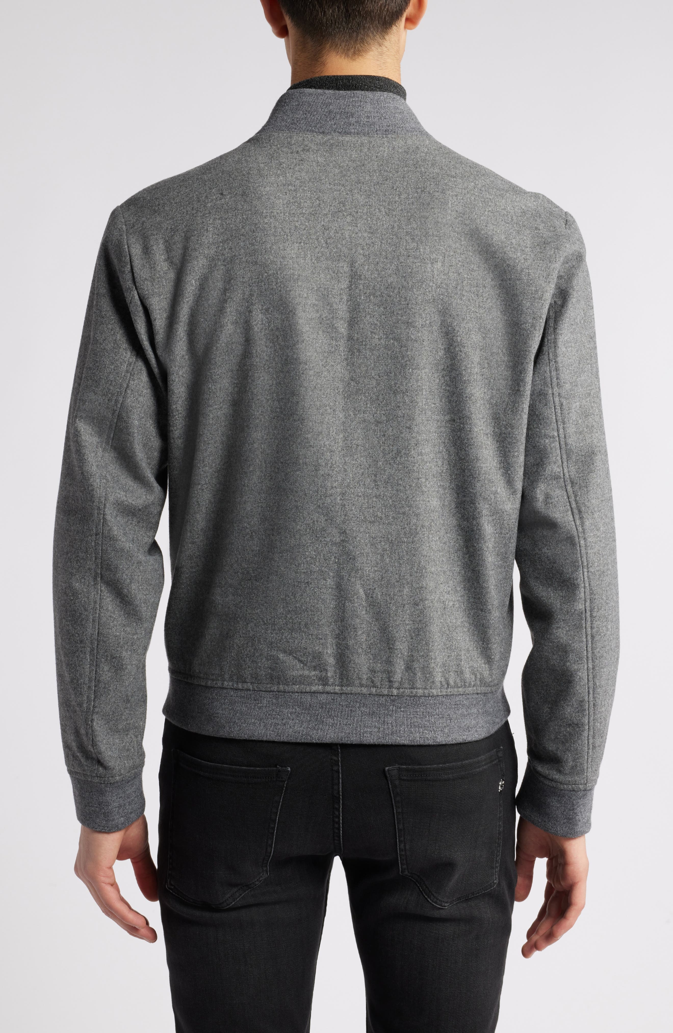 BOSS Hanry Bomber Jacket in Silver at Nordstrom - 2