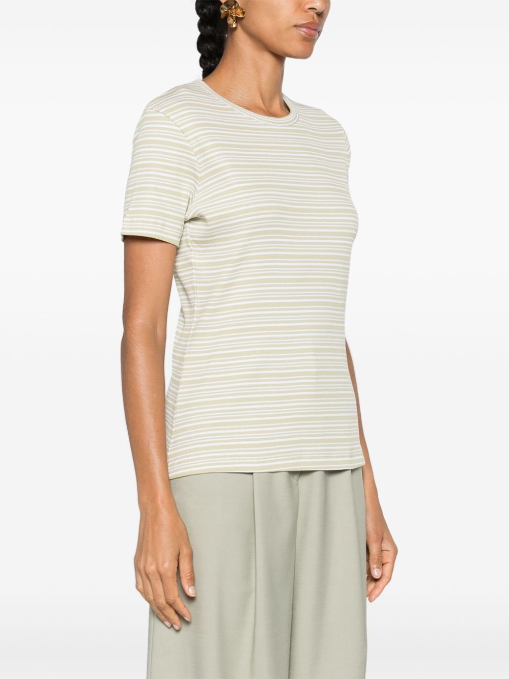 striped ribbed T-shirt - 3