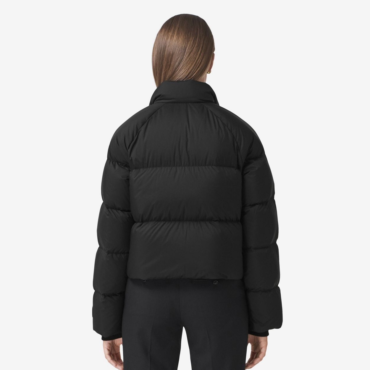 Logo Appliqué Cropped Puffer Jacket - 2