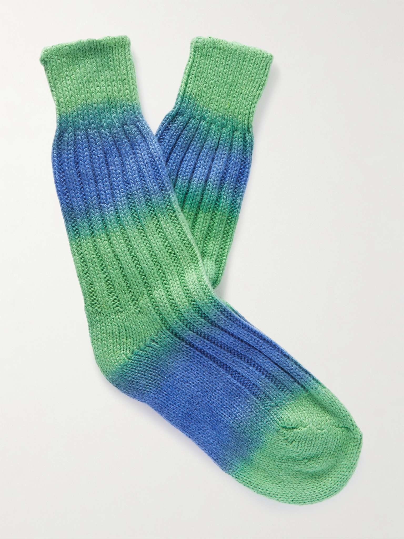 Hot Yosemite Tie-Dyed Cashmere Socks - 1