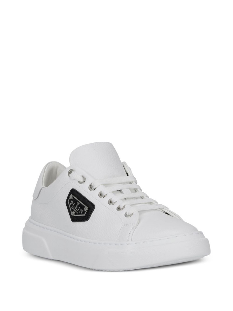 PHILIPP PLEIN Lo-Top Iconic Plein calf leather trainers outlook