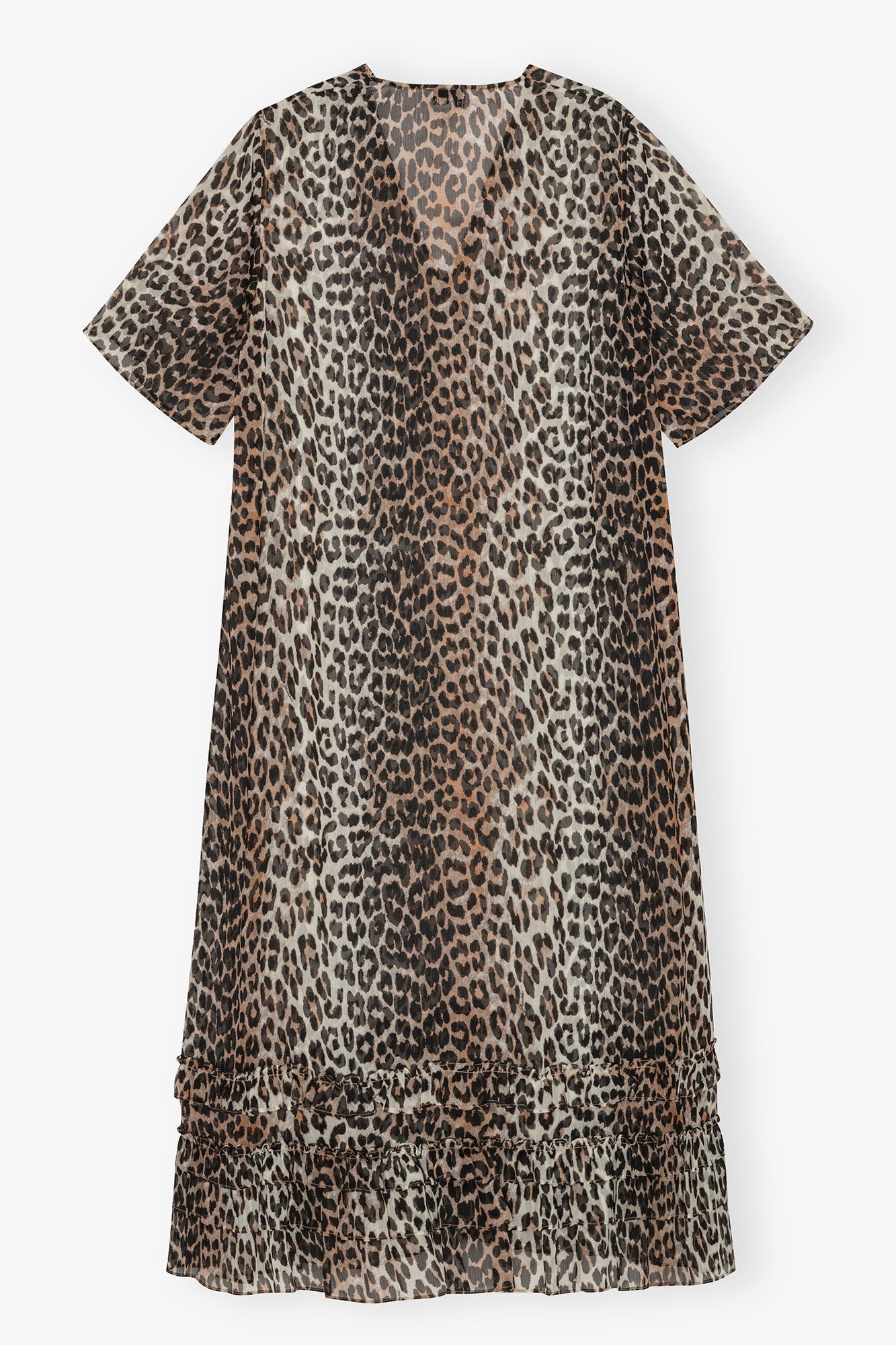 LEOPARD CHIFFON MAXI DRESS - 2
