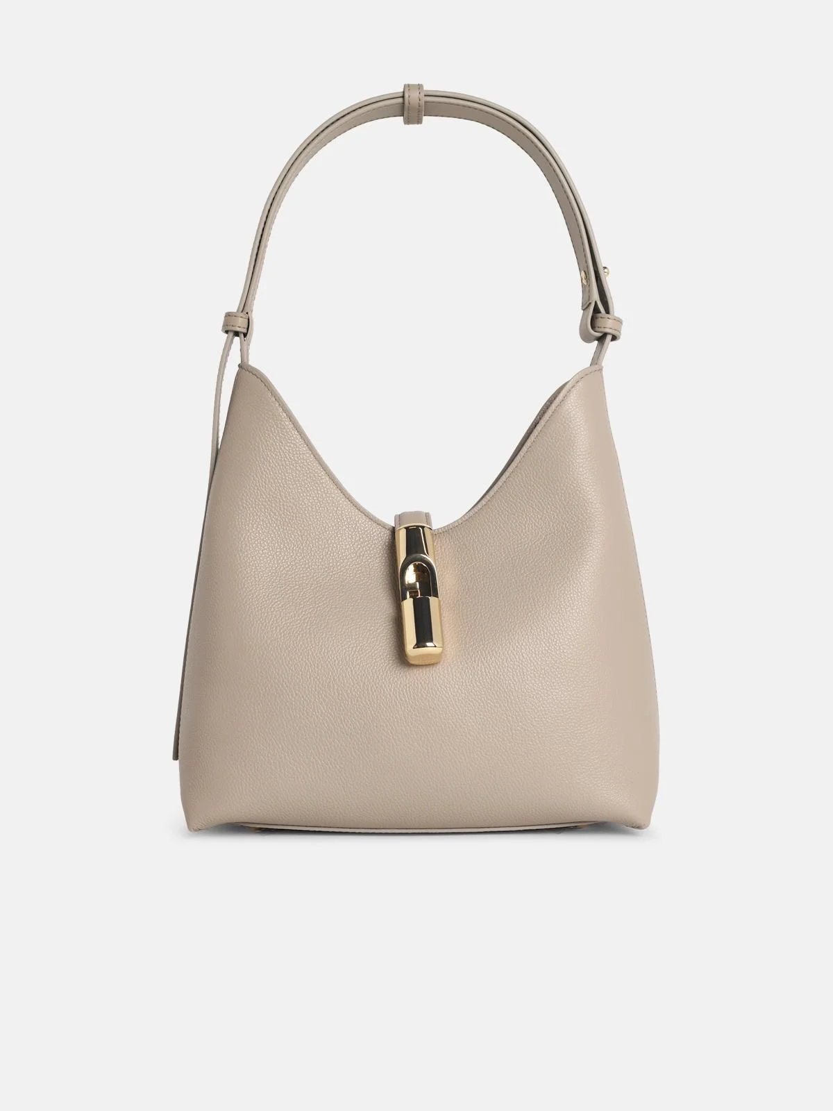 S 'GOCCIA' SHOULDER BAG IN LINEN COLOR LEATHER - 1