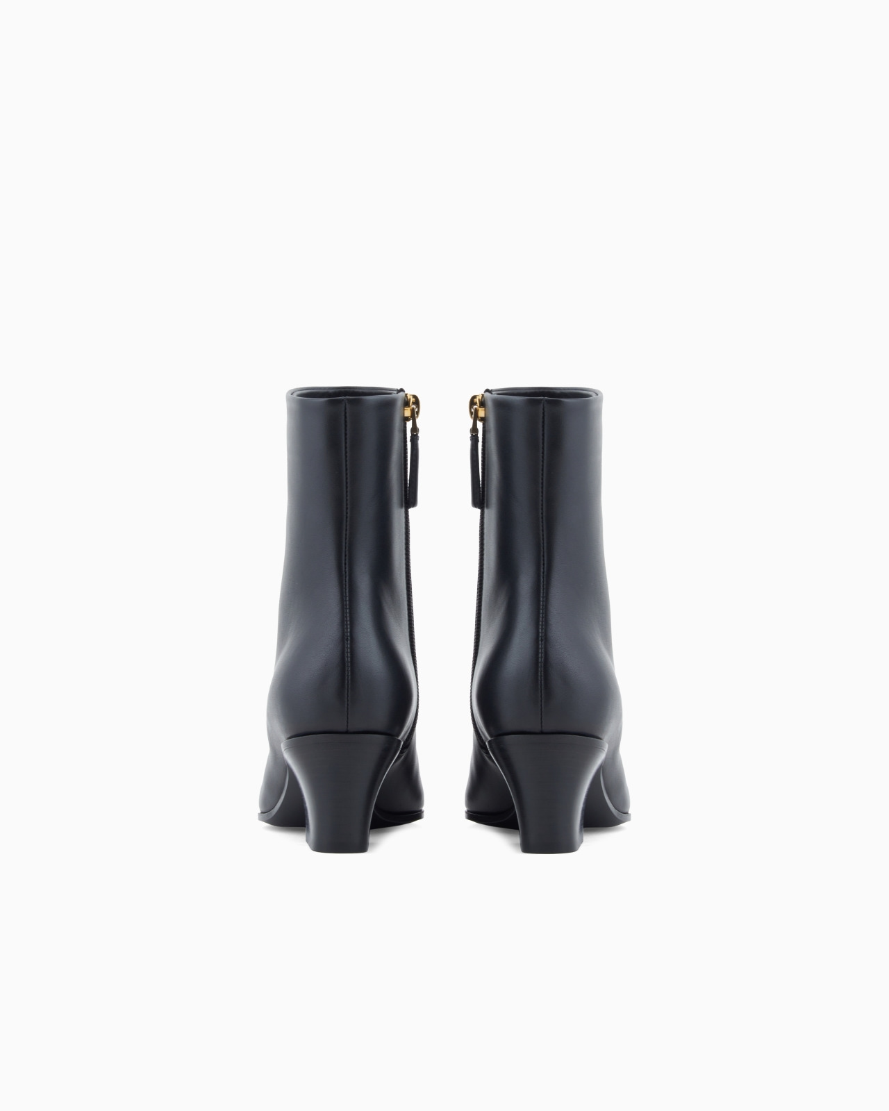 SMOOTH LEATHER HEELED ANKLE BOOTS - 3