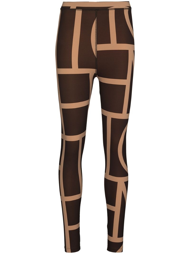 high-waisted monogram leggings - 1