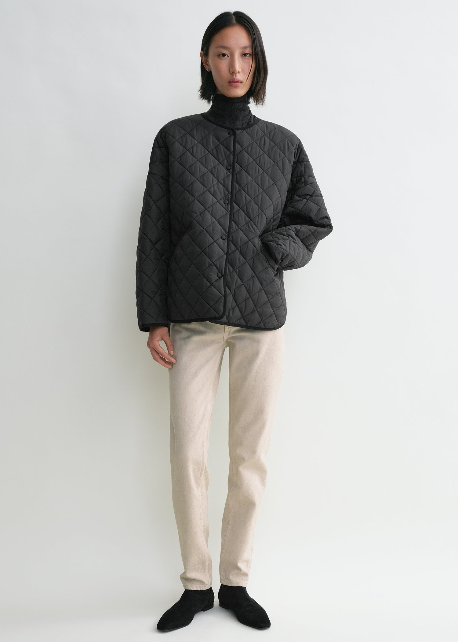 Quilted jacket black - 3