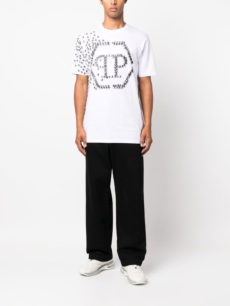 PHILIPP PLEIN Skull Bones logo-print T-shirt outlook