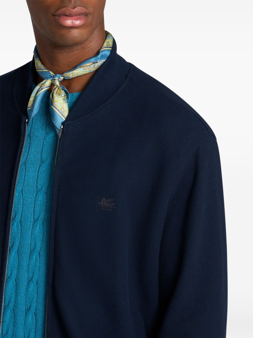 Pegaso-embroidered bomber jacket - 4
