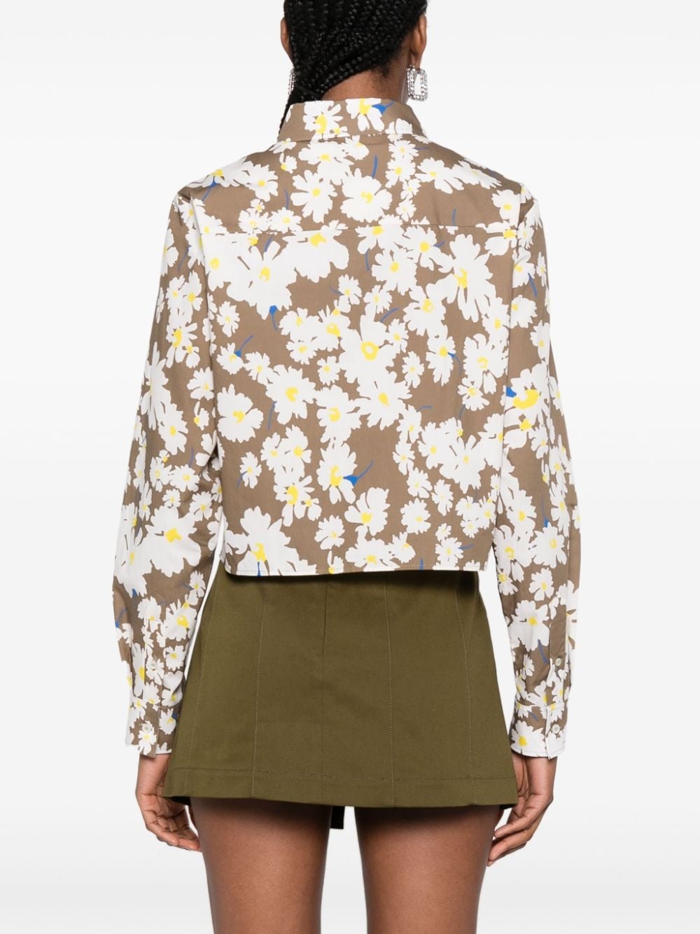 floral-print cotton shirt - 4