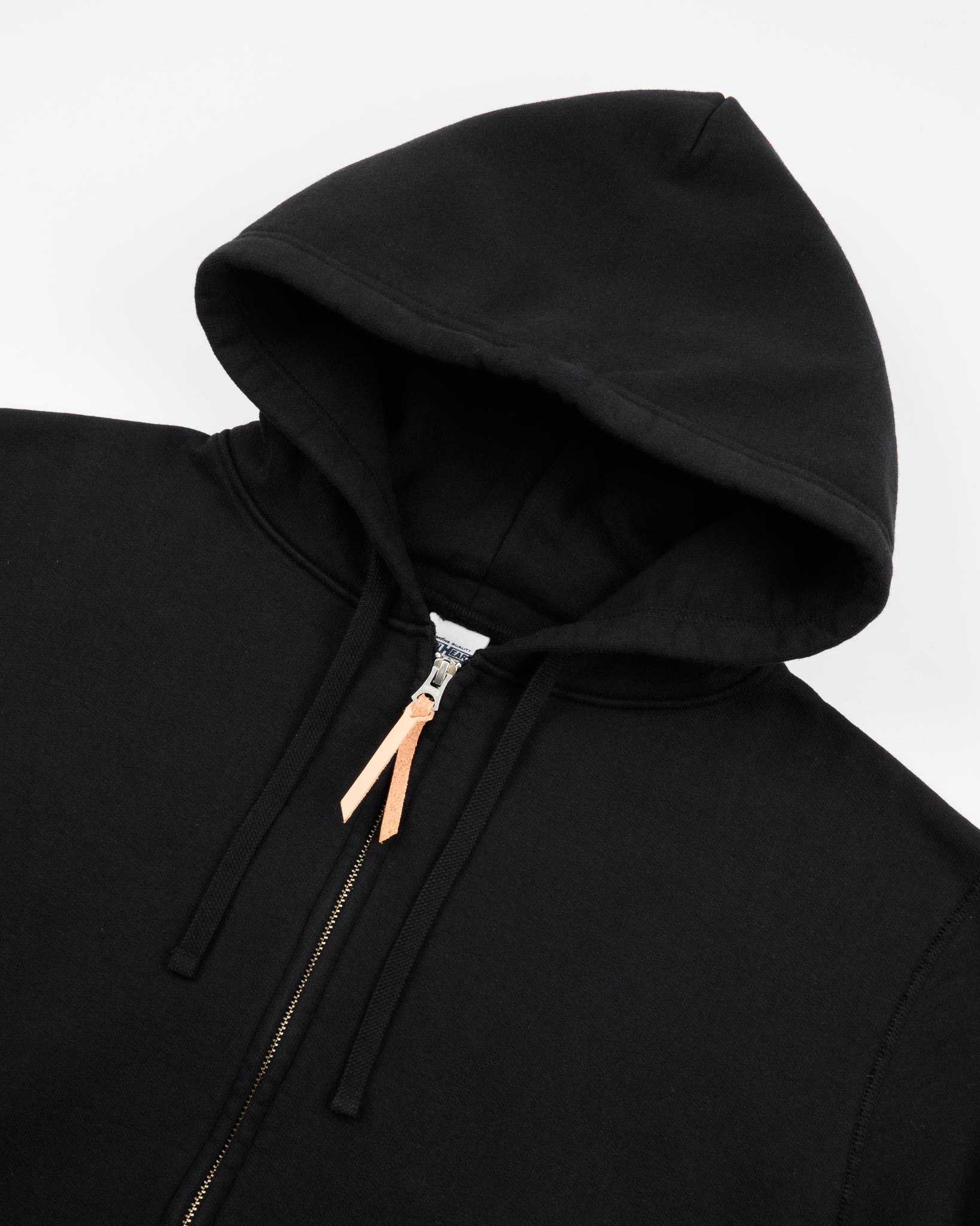 IHSW-10-BLK 14oz Ultra Heavyweight Loopwheel Cotton Zip Up Hoodie - Black - 7