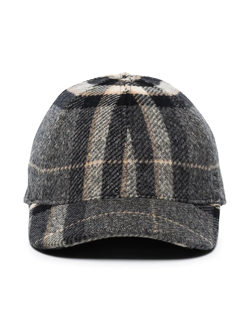 check-pattern baseball cap - 1