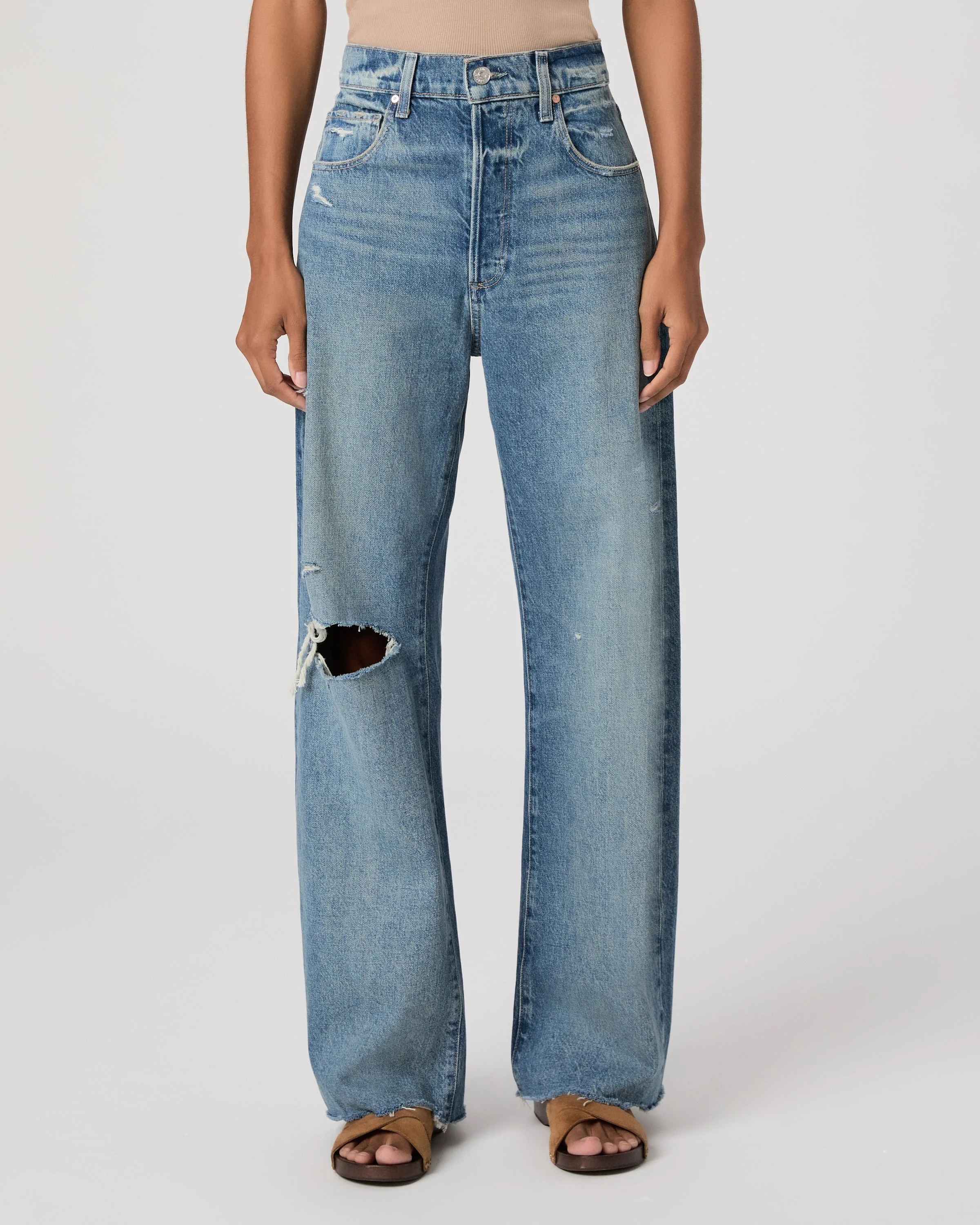 Arellia Skimmer Barrel Leg Jean - 1