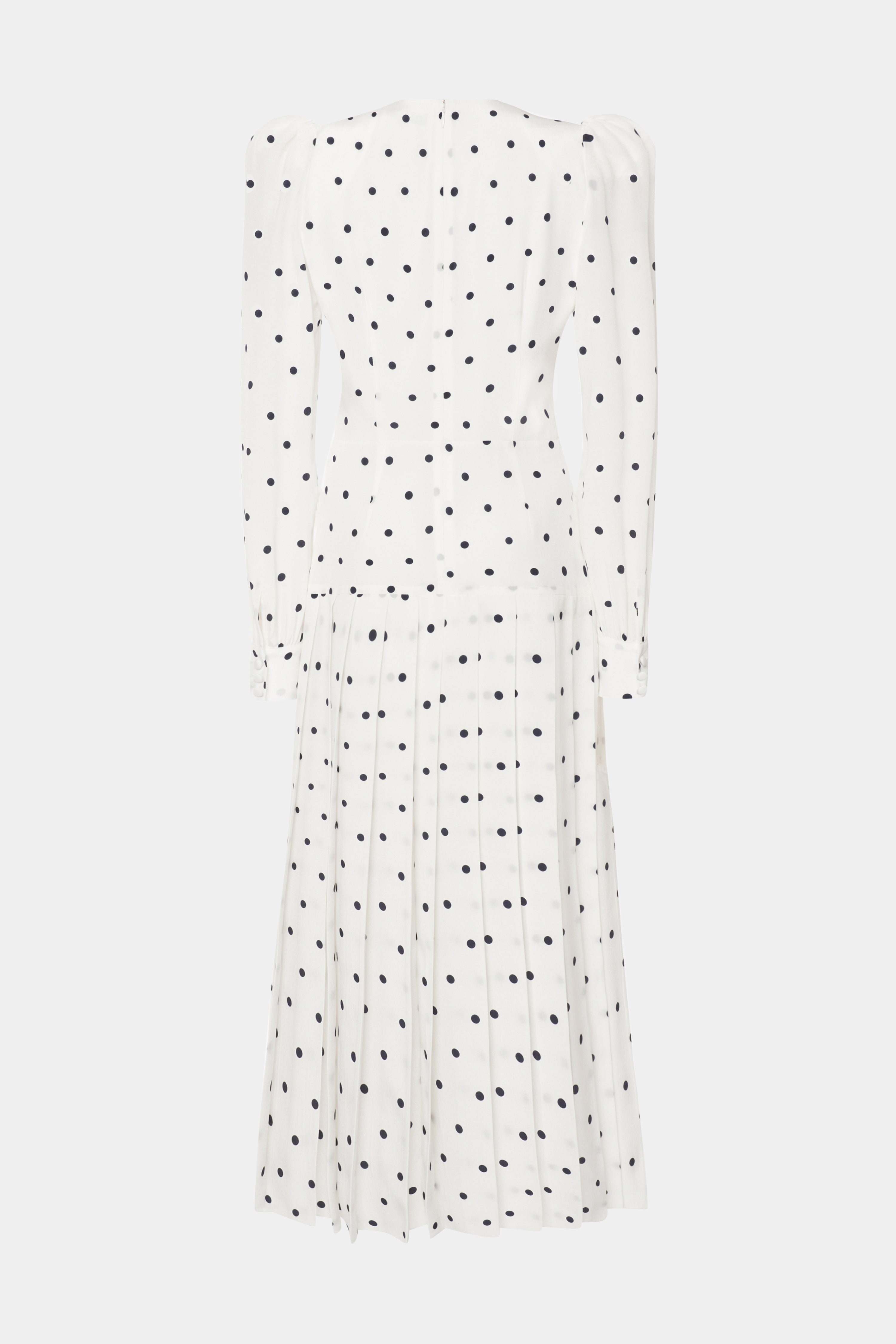 POLKA DOT DRESS WITH PLEATED SKIRT - 2