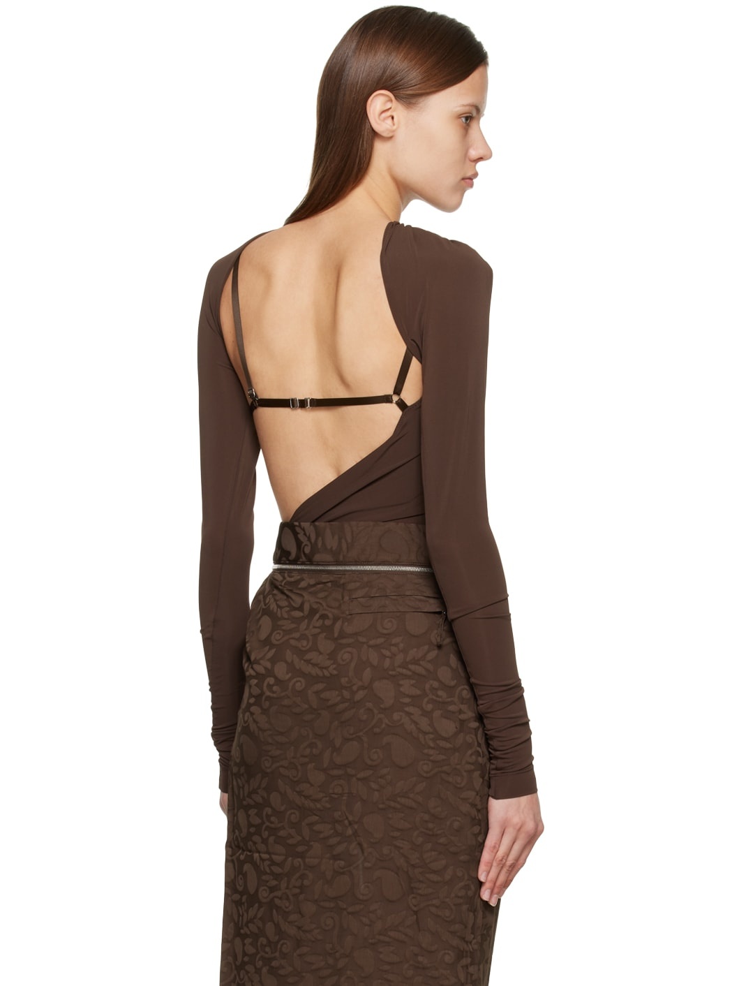 Brown Le Papier 'Le Body Carozzu' Bodysuit - 3