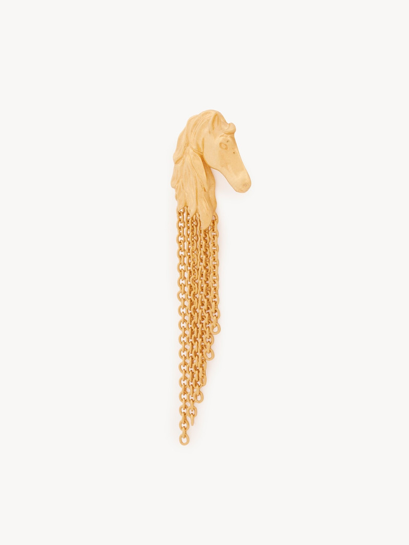 THE CHLOÉ CHAIN HORSE EARRINGS 3