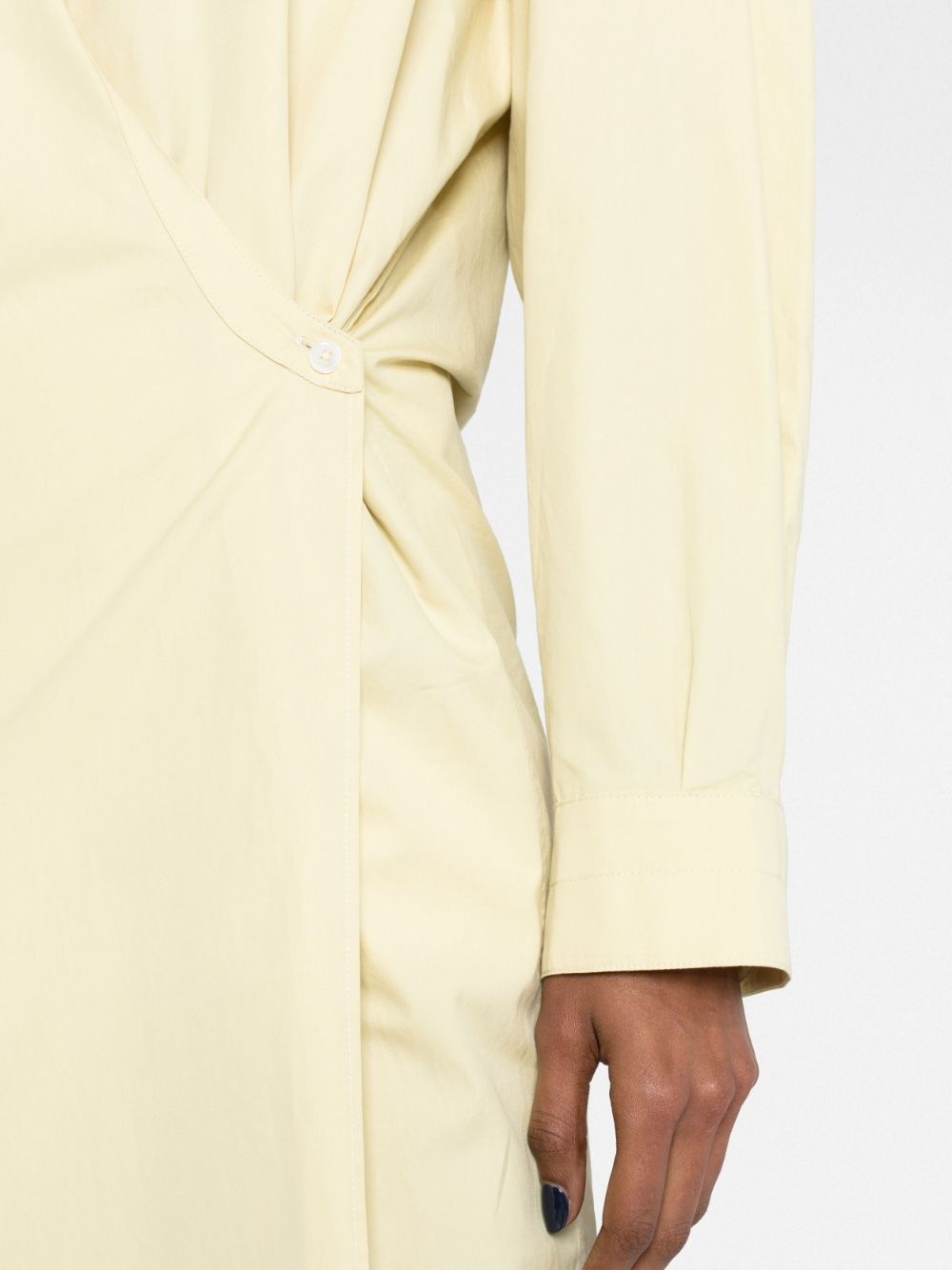 officer-collar wrap shirtdress - 3