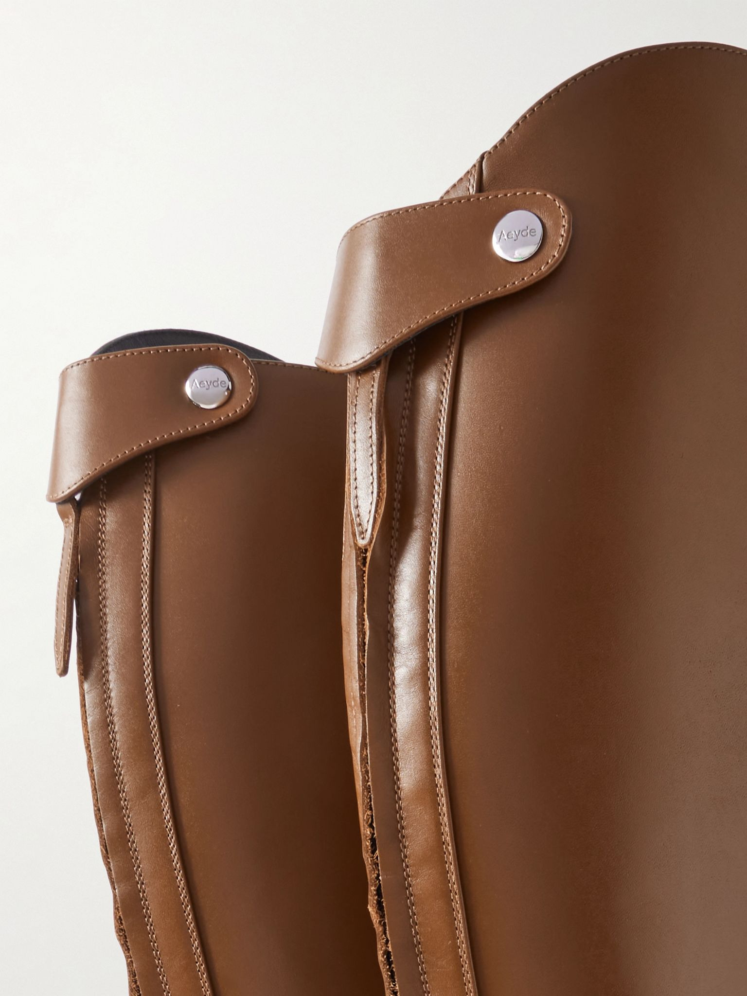 Hector leather knee boots Camel - 4
