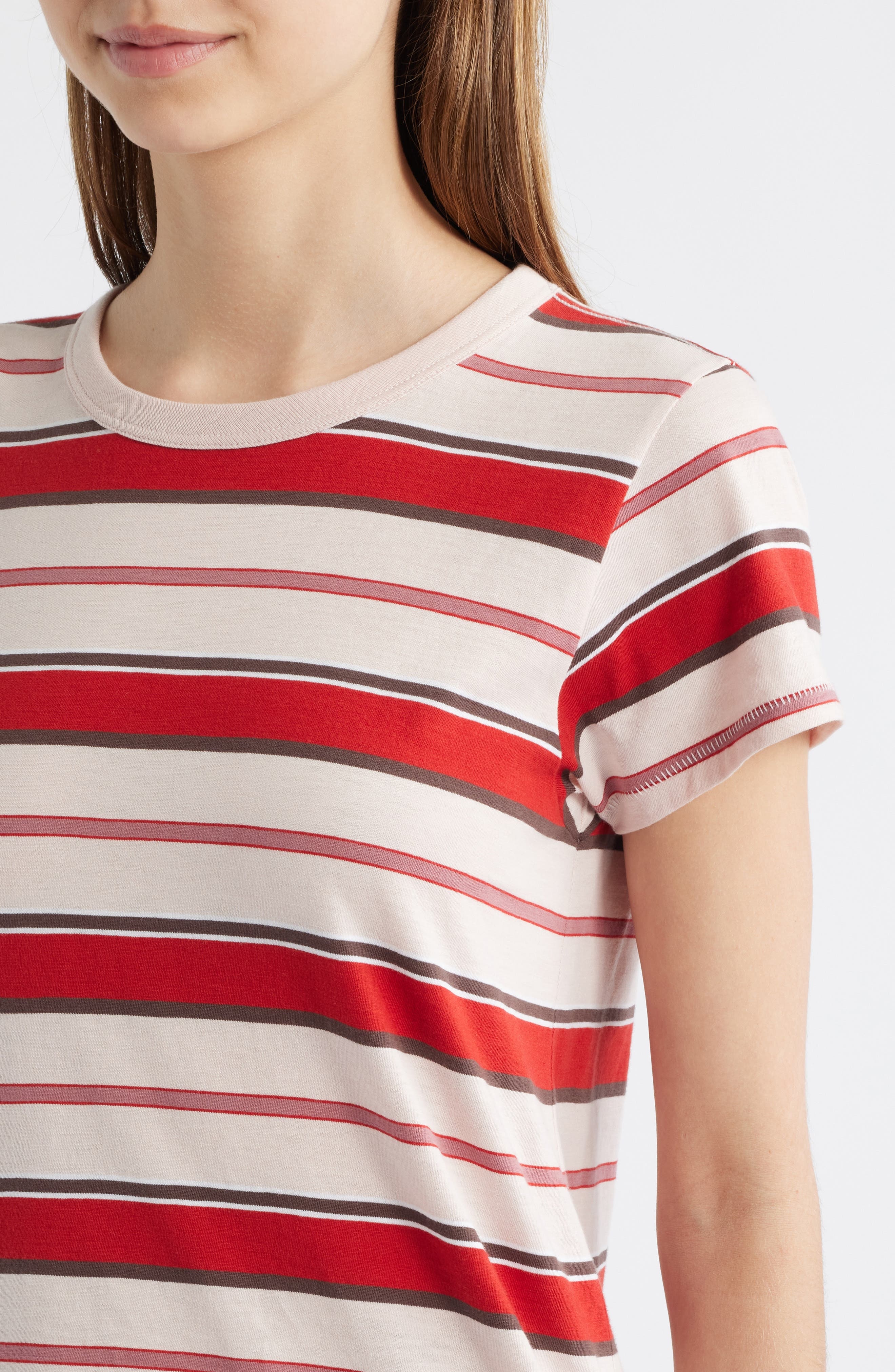 rag & bone The Slub Stripe T-Shirt in Pnkmt at Nordstrom - 4