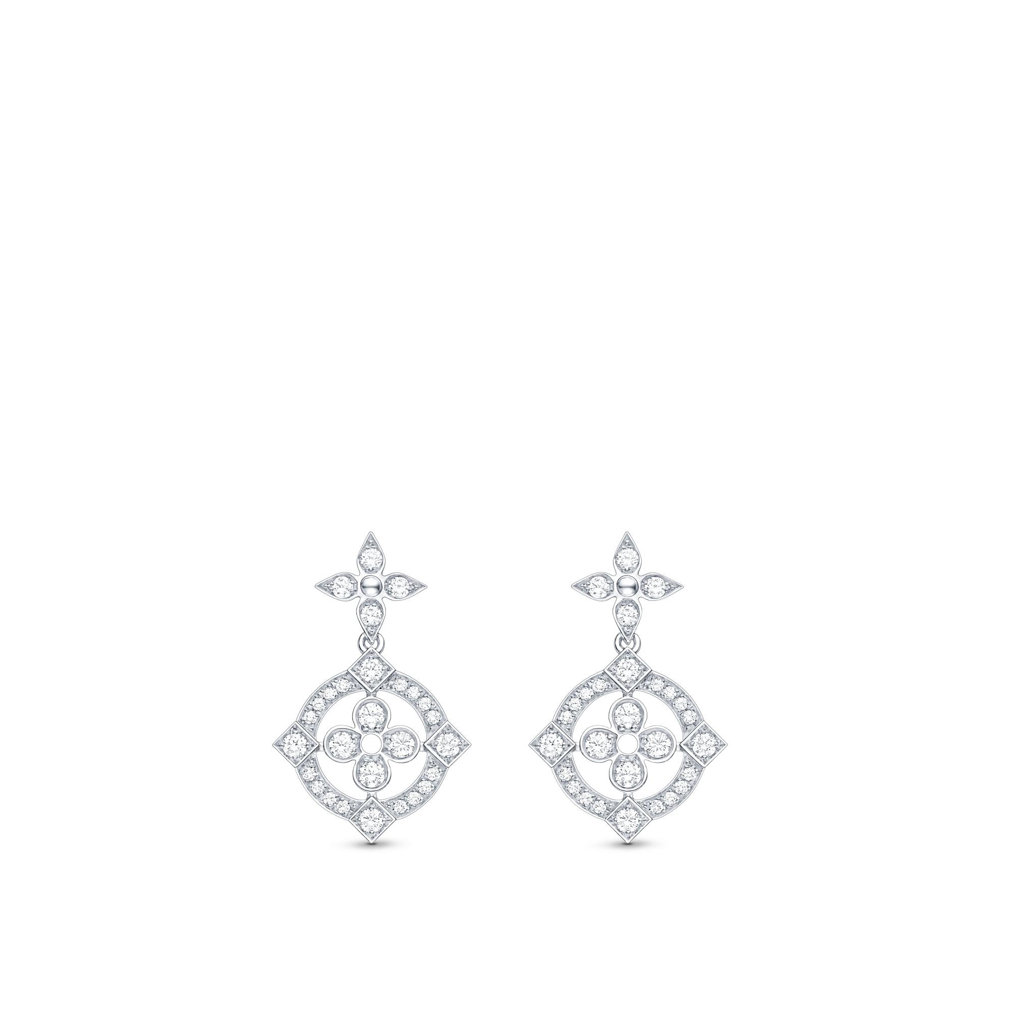 Dentelle Earrings, White Gold And Diamonds - 1