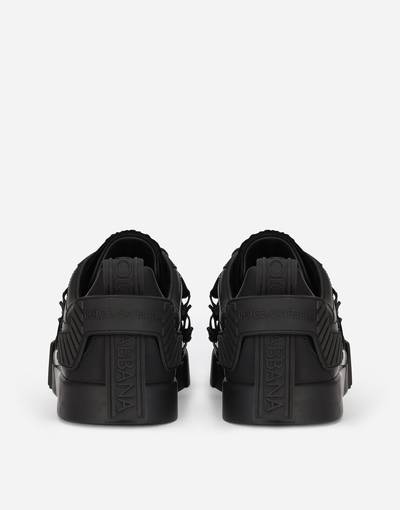 Dolce & Gabbana Portofino sneakers in calfskin and patent leather outlook