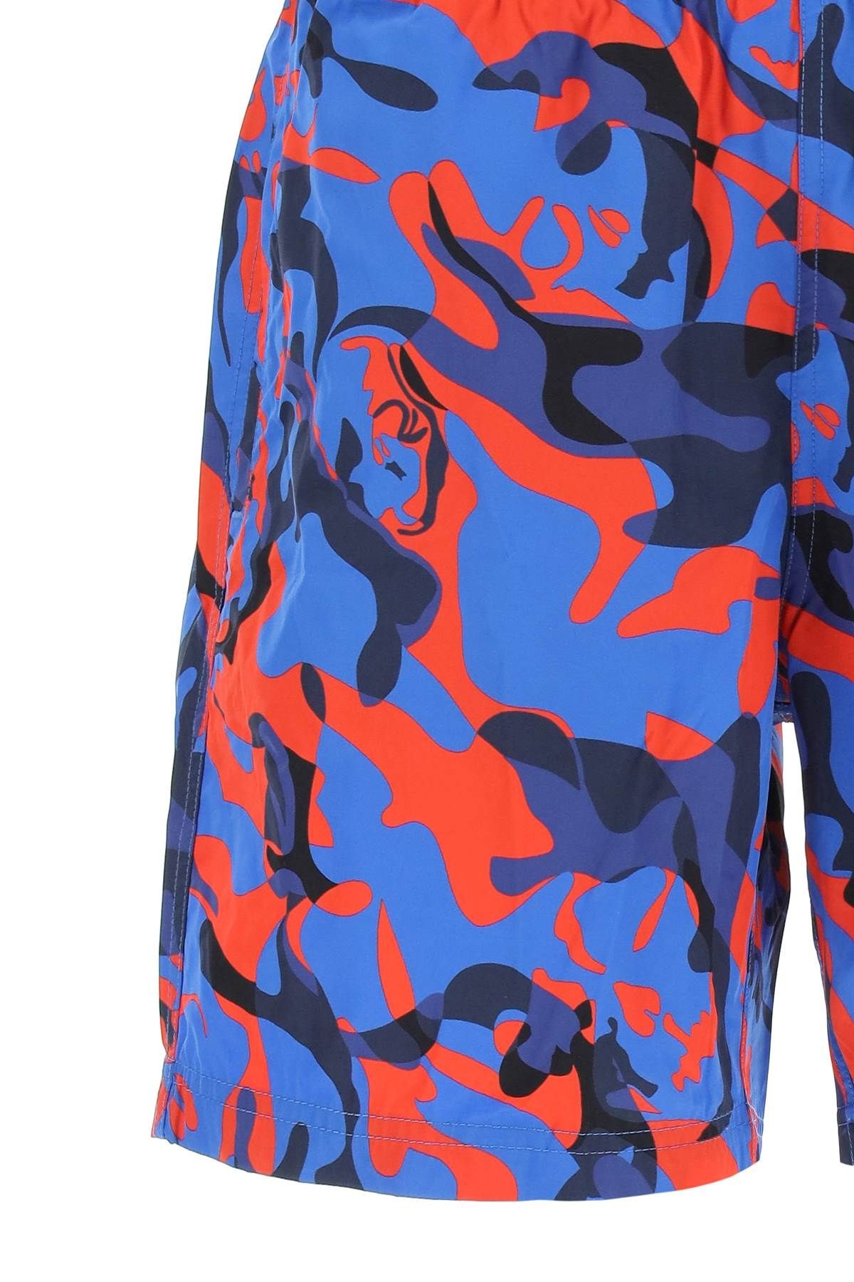 SKULL CAMO PRINT SWIM TRUNKS - 3