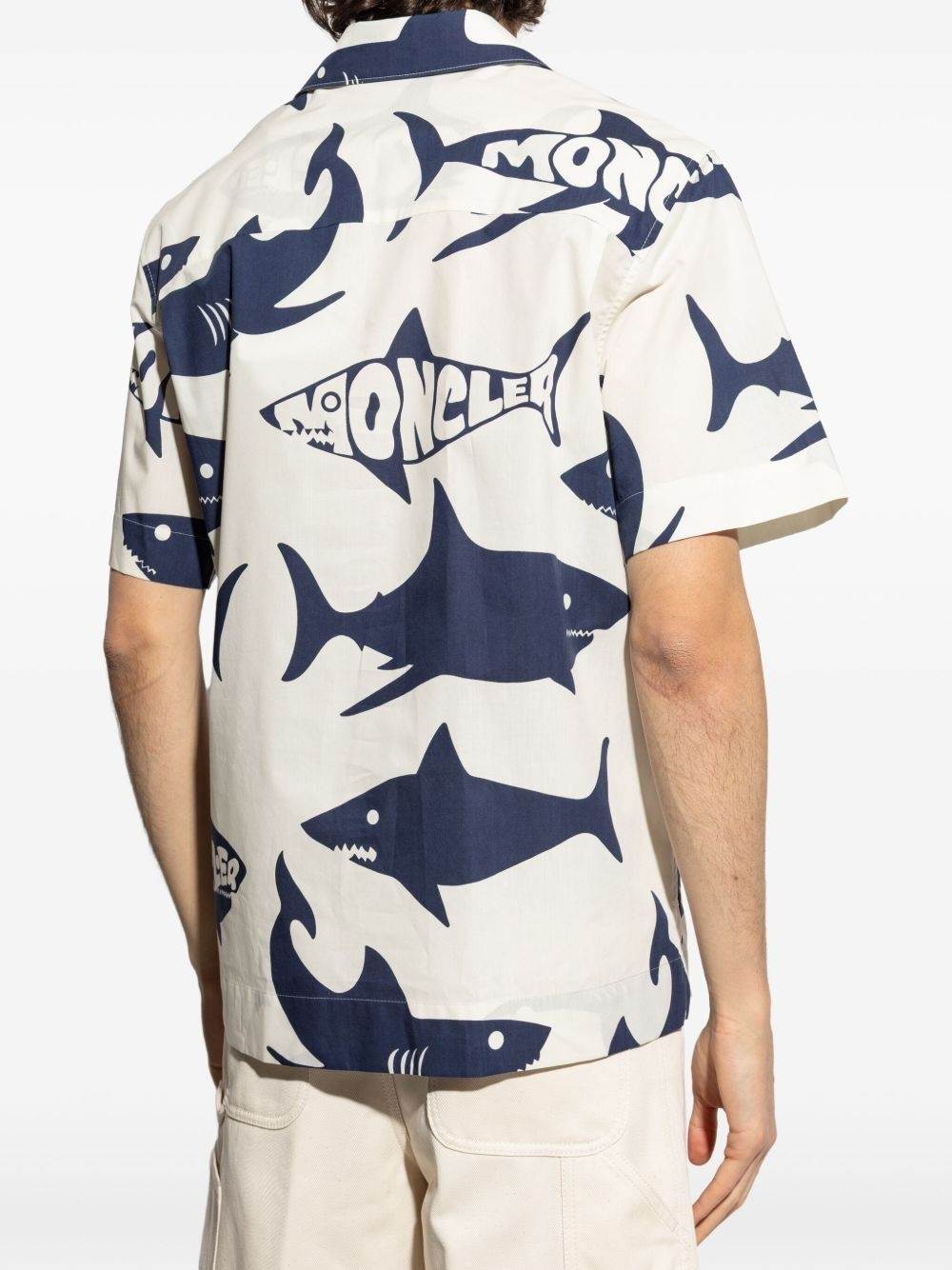 shark-print shirt - 4