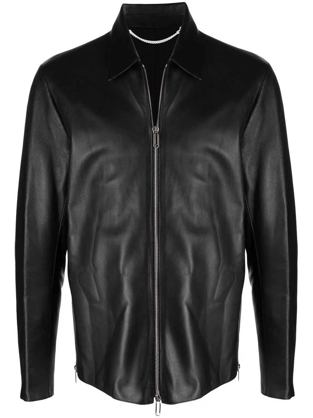 lambskin shirt jacket - 1