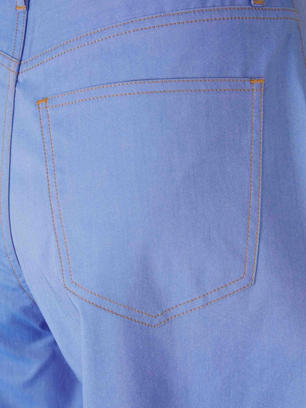 folded-edge tapered trousers - 4
