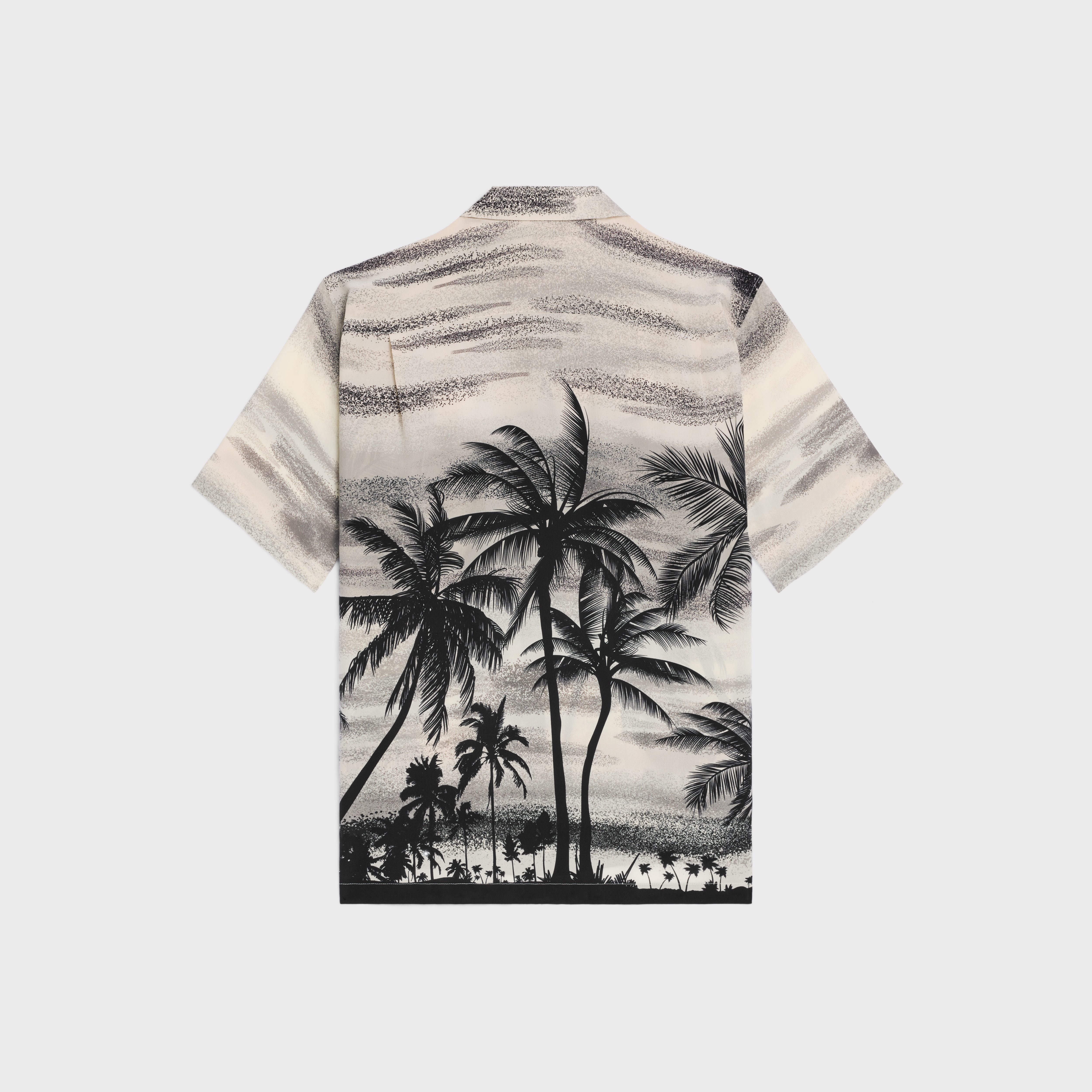 【CELINE】HAWAIIAN SHIRT●2C946D04014MC Celine Loose Hawaiian Shirt with Diluted Celine Print in