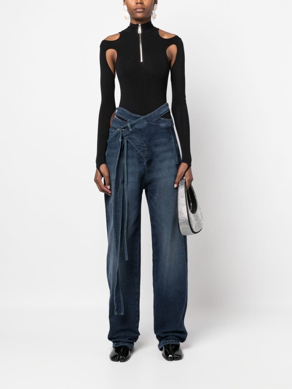 【関税込み】Ottolinger ネイビー ラップ ジーンズ Ottolinger Wrap denim jeans - ShopStyle