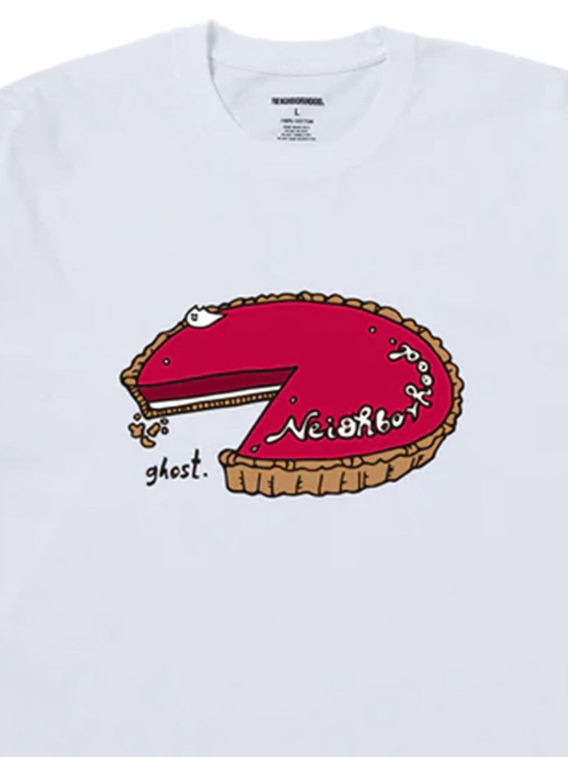 NEIGHBORHOOD pie-print T-shirt outlook